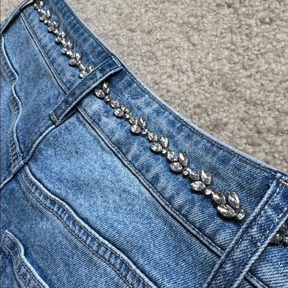 Anthropology | PAIGE Sasha Embellished High-Rise Wide-Leg Jeans | 27 - Picture 17 of 17